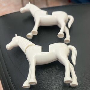 Lego white horses